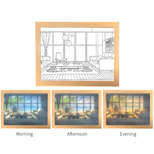 Load image into Gallery viewer, INS LED Decorative Light Painting USB Power Light Frame Dimming Japan Anime Style Simulate Sunshine Drawing Night Light Room Decor
