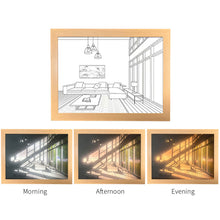 Load image into Gallery viewer, INS LED Decorative Light Painting USB Power Light Frame Dimming Japan Anime Style Simulate Sunshine Drawing Night Light Room Decor
