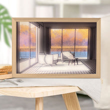 Load image into Gallery viewer, INS LED Decorative Light Painting USB Power Light Frame Dimming Japan Anime Style Simulate Sunshine Drawing Night Light Room Decor
