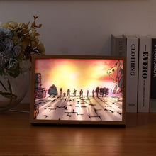 Load image into Gallery viewer, Japan Anime LED Decorative Light Painting USB Power Light Frame Dimming Simulate Sunshine Drawing Night Light Room Decor

