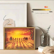 Load image into Gallery viewer, Japan Anime LED Decorative Light Painting USB Power Light Frame Dimming Simulate Sunshine Drawing Night Light Room Decor
