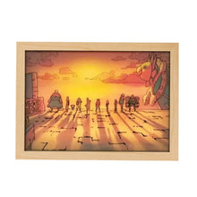 Load image into Gallery viewer, Japan Anime LED Decorative Light Painting USB Power Light Frame Dimming Simulate Sunshine Drawing Night Light Room Decor

