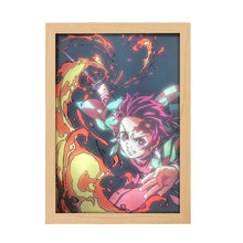 Load image into Gallery viewer, Japan Anime LED Decorative Light Painting USB Power Light Frame Dimming Simulate Sunshine Drawing Night Light Room Decor
