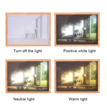 Load image into Gallery viewer, Japan Anime LED Decorative Light Painting USB Power Light Frame Dimming Simulate Sunshine Drawing Night Light Room Decor
