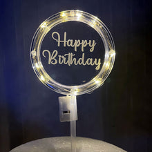 Load image into Gallery viewer, LED Cake Topper Birthday Cake Decorating Tools Valentine's Day Teachers' Day Wedding Party Cake Decoration Lighting
