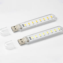 Load image into Gallery viewer, Mini Portable USB 8LED LED Night Light DC5V U Disk USB Lighting For PC Laptop Mobile Power Bank For Bedroom Decoration Reading
