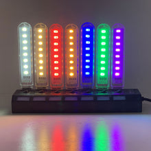 Load image into Gallery viewer, Mini Portable USB 8LED LED Night Light DC5V U Disk USB Lighting For PC Laptop Mobile Power Bank For Bedroom Decoration Reading
