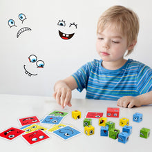 Load image into Gallery viewer, Kids Magic Face Change Cube Game Toy Face Changing Building Blocks Board Game Montessori Expression Puzzle Toys Educational Match Toy
