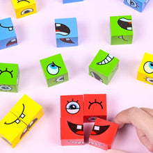 Load image into Gallery viewer, Kids Magic Face Change Cube Game Toy Face Changing Building Blocks Board Game Montessori Expression Puzzle Toys Educational Match Toy
