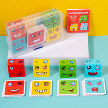 Load image into Gallery viewer, Magic Face Changing Cube Game Board Game Wood Puzzle Montessori Expression Wooden Blocks Interactive Games Kids Toys Gift
