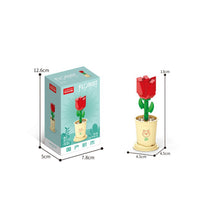 Load image into Gallery viewer, Potted Plants Building Block Flowers By Coffee Cup 12 Zodiac Animals Sign Birthday Gift Flower Bouquet Girl Toy Valentine's Day Gift
