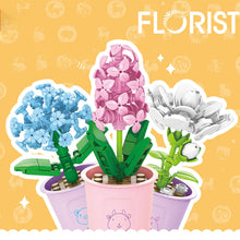 Load image into Gallery viewer, Potted Plants Building Block Flowers By Coffee Cup 12 Zodiac Animals Sign Birthday Gift Flower Bouquet Girl Toy Valentine's Day Gift

