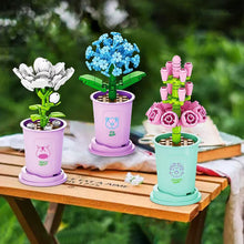 Load image into Gallery viewer, Potted Plants Building Block Flowers By Coffee Cup 12 Zodiac Animals Sign Birthday Gift Flower Bouquet Girl Toy Valentine's Day Gift
