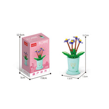 Load image into Gallery viewer, Potted Plants Building Block Flowers By Coffee Cup 12 Zodiac Animals Sign Birthday Gift Flower Bouquet Girl Toy Valentine's Day Gift
