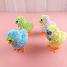 Load image into Gallery viewer, Plush Wind Up Chicken Jumping Walking Hopping Cartoon Plush Chicken Clockwork Rabbit Walking Chicks Toys Baby Playing Toy
