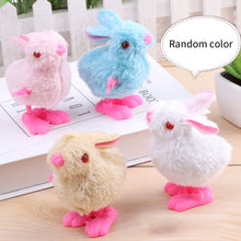 Load image into Gallery viewer, Plush Wind Up Chicken Jumping Walking Hopping Cartoon Plush Chicken Clockwork Rabbit Walking Chicks Toys Baby Playing Toy
