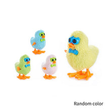 Load image into Gallery viewer, Plush Wind Up Chicken Jumping Walking Hopping Cartoon Plush Chicken Clockwork Rabbit Walking Chicks Toys Baby Playing Toy
