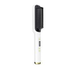 Load image into Gallery viewer, LCD Display Straight Hair Comb Negative Ion Multi-function Dual-purpose Hair Straightener Curling Iron Hair Styling Comb
