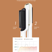 Load image into Gallery viewer, LCD Display Straight Hair Comb Negative Ion Multi-function Dual-purpose Hair Straightener Curling Iron Hair Styling Comb
