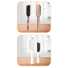 Load image into Gallery viewer, LCD Display Straight Hair Comb Negative Ion Multi-function Dual-purpose Hair Straightener Curling Iron Hair Styling Comb
