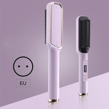 Load image into Gallery viewer, LCD Display Straight Hair Comb Negative Ion Multi-function Dual-purpose Hair Straightener Curling Iron Hair Styling Comb

