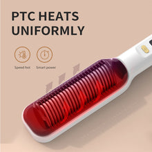 Load image into Gallery viewer, LCD Display Straight Hair Comb Negative Ion Multi-function Dual-purpose Hair Straightener Curling Iron Hair Styling Comb
