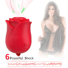 Load image into Gallery viewer, Rose Shaped Sucking Jumping Egg Automatic Mute Soft Silicone Vibrator Masturbation Sex Toy for Women
