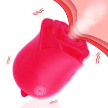 Load image into Gallery viewer, Rose Shaped Sucking Jumping Egg Automatic Mute Soft Silicone Vibrator Masturbation Sex Toy for Women
