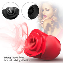 Load image into Gallery viewer, Rose Shaped Sucking Jumping Egg Automatic Mute Soft Silicone Vibrator Masturbation Sex Toy for Women
