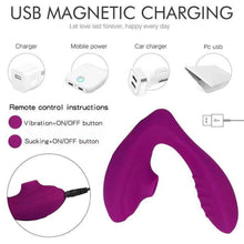 Load image into Gallery viewer, 2 in 1 Sucking Vibration Massage Stick 10 Frequency Wearable Waterproof Vagina Massager Masturbation Sex Toy

