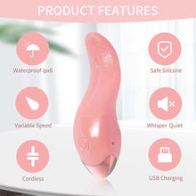 Load image into Gallery viewer, Simulated Tongue Licking Vibrator Heating 10 Frequency Cordless Strong Vibration Quiet Masturbator Sex Toy
