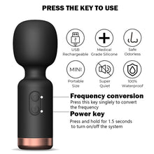 Load image into Gallery viewer, Mini Portable Silicone Vibrator Waterproof 10 Frequency Rechargeable Silent Vibration Masturbation Stick Sex Toy
