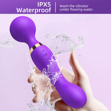 Load image into Gallery viewer, Silicone Double Head Vibrator 360° Rotation 20 Frequency Waterproof Vibration Masturbation Massager for Women
