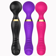 Load image into Gallery viewer, Silicone Double Head Vibrator 360° Rotation 20 Frequency Waterproof Vibration Masturbation Massager for Women
