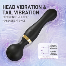 Load image into Gallery viewer, Silicone Double Head Vibrator 360° Rotation 20 Frequency Waterproof Vibration Masturbation Massager for Women
