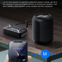 Load image into Gallery viewer, T-R22 Bluetooth Transmitter Receiver 2-in-1, RCA/AUX Interface, USB Playback, Wireless Audio Adapter
