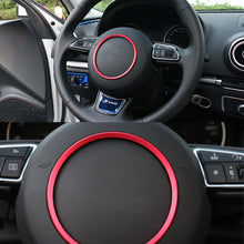 Load image into Gallery viewer, Car Interior Steering Wheel Center Logo Covers Stickers Trim Styling for Audi A1 A3 A4L/A6L/Q3/Q5 8P S3 A4 B6 B7 A5 A6 Q5 Q7 Accessories

