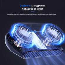 Load image into Gallery viewer, Universal Car Dual Turbine No Blades USB Silent Adjustable Air Circulation Electric Fan Auto Tabletop Accessories Rechargeable
