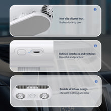 Load image into Gallery viewer, Universal Car Dual Turbine No Blades USB Silent Adjustable Air Circulation Electric Fan Auto Tabletop Accessories Rechargeable
