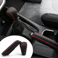 Load image into Gallery viewer, 2Pcs Car Leather Gear Head Shift Knob Cover Collars Handbrake Cover Case For Hyundai Creta ix25 2018 2019 Accessories

