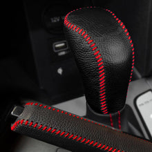 Load image into Gallery viewer, 2Pcs Car Leather Gear Head Shift Knob Cover Collars Handbrake Cover Case For Hyundai Creta ix25 2018 2019 Accessories
