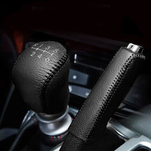 Load image into Gallery viewer, 2Pcs Car Leather Gear Head Shift Knob Cover Collars Handbrake Cover Case For Hyundai Creta ix25 2018 2019 Accessories
