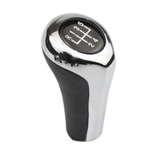 Load image into Gallery viewer, Car 5/6 Speed Gear Shift Knob Carbon Fiber Bright Matte Silver for BMW 1 3 5 6 Series E46 E53 E60 E61 E63 E65 E81 E82 E83 E87 E90 E91 E92 X1 X3 X5
