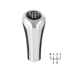 Load image into Gallery viewer, Car 5/6 Speed Gear Shift Knob Carbon Fiber Bright Matte Silver for BMW 1 3 5 6 Series E46 E53 E60 E61 E63 E65 E81 E82 E83 E87 E90 E91 E92 X1 X3 X5
