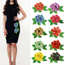 Load image into Gallery viewer, Embroidery Flower Patch Applique DIY Crafts Stiker for Dress Bag Clothes Accessories Badges Sew On DIY Clothing Accessories
