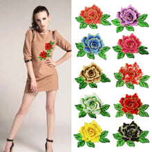 Load image into Gallery viewer, Embroidery Flower Patch Applique DIY Crafts Stiker for Dress Bag Clothes Accessories Badges Sew On DIY Clothing Accessories
