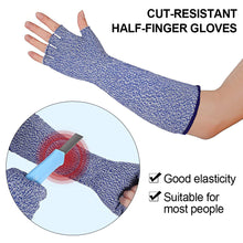 Load image into Gallery viewer, Outdoor Class 5 Anti-Cutting Half-Finger Gloves Anti-Puncture Wear Elbow Protection Gardening Glass Repair Safety Protective Labor Gloves
