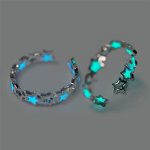 Load image into Gallery viewer, Fluorescent Luminous Hollow Star Ring Glow Pentagram Opening Adjustable Ring Simple Alloy Ring Jewelry
