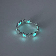 Load image into Gallery viewer, Fluorescent Luminous Hollow Star Ring Glow Pentagram Opening Adjustable Ring Simple Alloy Ring Jewelry

