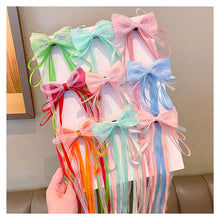 Load image into Gallery viewer, Bow Tie Ribbon Children Hair Clip Sweet Lovely Girl Multicoloured Bowknot Hairpin Versatile Hair Accessory
